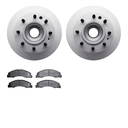 Dynamic Friction Co 4202-99180, Geospec Rotors with Heavy Duty Brake Pads, Silver 4202-99180